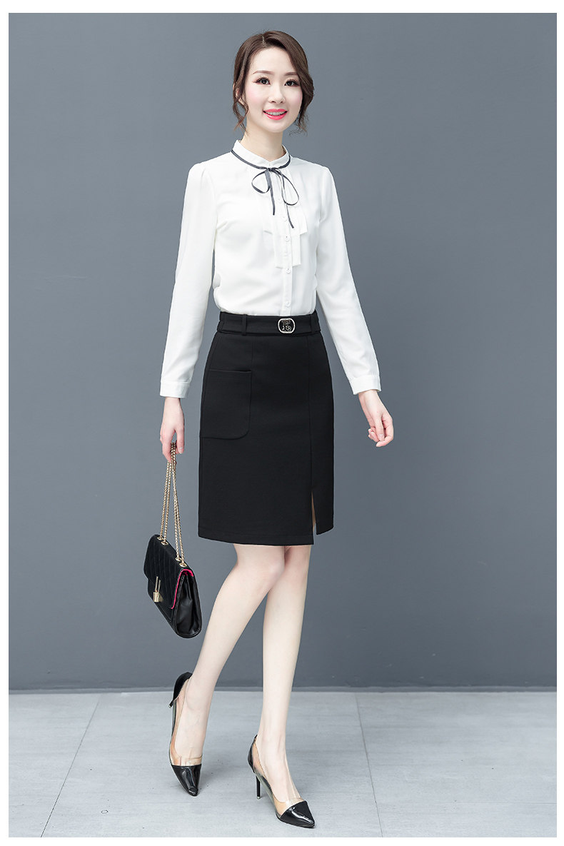 黑色半身裙女春夏2020新款高腰弹力西装裙职业中裙显瘦开叉包臀裙