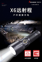 View Wise X6 Spotlight Afar bright light flashlights USB fast charging outdoor riding security for home expeditions Search and rescue