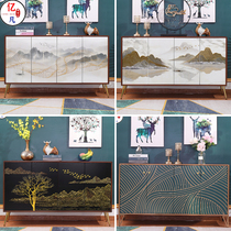 American light luxury simple entry shoe cabinet porch cabinet entry locker household function large capacity solid wood storage cabinet