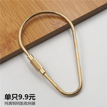 Brass copper keychain outdoor equipment carabinie buckle buckle metal gold gold car key ring receiver