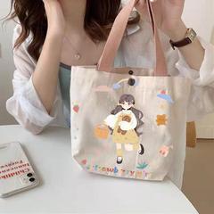 手提袋子外出帆布包女2021年新款时尚布袋包学生拎书袋上班小拎包价格比较