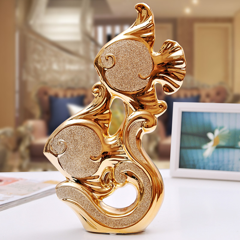 Household act the role ofing is tasted ceramic crafts creative furnishing articles furnishing articles sitting room home decoration electroplating frosted angelfish