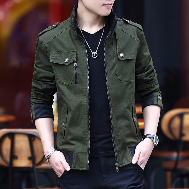 Men's autumn and winter casual handsome jacket Korean tide Slim handsome young men's jacket clothes 2020 new Men's autumn and winter casual handsome jacket Korean tide Slim handsome young men's jacket clothes 2020 new