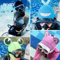 Hydrone 3mm cartoon dive head cover Individual photo diving cap warm sunscreen top vent design