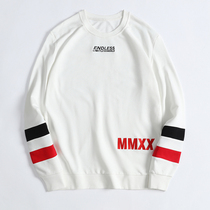 Sweater men tide new Japanese hip-hop loose ins plus fertilizer XL fat fat fat crew neck long sleeves