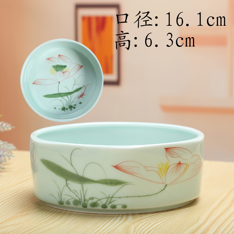 Celadon hand - made water raise refers to flower pot without hole copper vessels hydroponic grass lucky bamboo bowl lotus water raise a flower pot ceramics