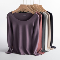 Double-sided De velvet self-heating underwear Tight base shirt Single-piece top incognito warm clothing womens thickened velvet autumn coat