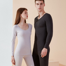 Low collar De Velvet incognito self-heating mens thermal underwear Womens thickened velvet tight autumn coat single-piece top autumn and winter