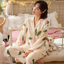 Lunar clothing cotton 3 months spring and autumn maternal breastfeeding pregnant women pregnant and hospitalized postpartum feeding milk clothes postpartum pajamas 2