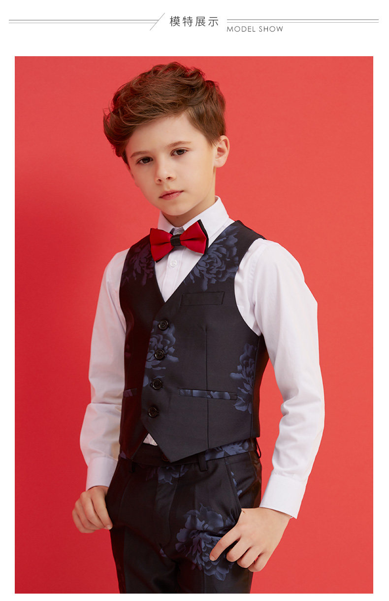 男童西装套装春夏韩版走秀舞台表演主持演出服花童礼服儿童西服男