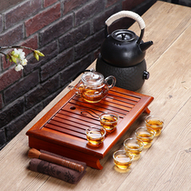 Kung Fu tea set Travel set Household meeting guests modern simple tea tray Ceramic pot cup one automatic four-in-one