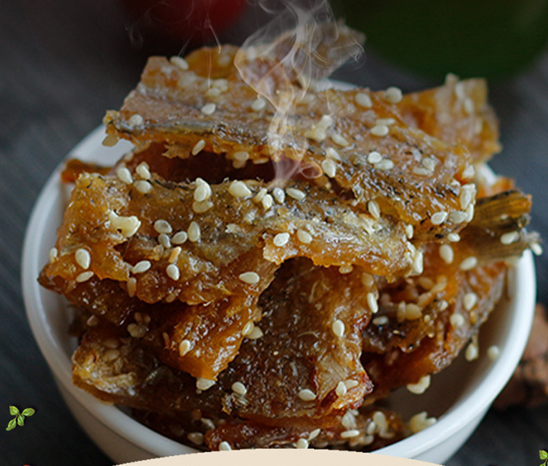 采小海鱼干即食蜜汁丁鱼海鲜零食