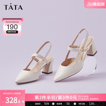 Tata she has a sharp heeled back and forth sandals fairy fashion high heels spring and summer FENF1AH1