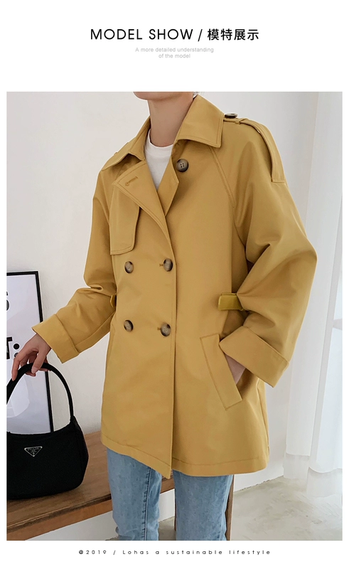 Áo gió nữ Supin SUPIN mẫu áo khoác gió nữ mùa xuân và mùa thu phù hợp với áo khoác dài tay dài tay - Trench Coat