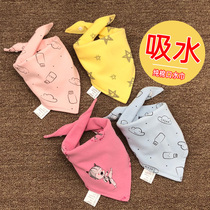 Baby saliva towel Baby cotton double triangular towel Newborn bib Child boy girl autumn and winter scarf