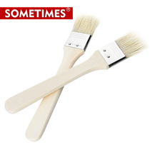 Sometimes wooden handle pig brush Baking barbecue tools accessories Oil brush Barbecue brush Oil sauce brush 2 pcs