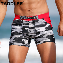 TADDLEE Mens Swimming Pants Flat Corner Professional Spa Relaxation Sensation Tide Big Code Swim Pants Camouflak Shorts Shorts Speed Dry