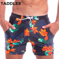 TADDLEE Mens Swim Pants Flat Corner Adult Quick Dry Plus Size Swimming Shorts Long Swim Tong Sexy Spa Swimsuit