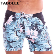TADDLEE swimming trunks mens flat corner professional loose hot spring quick-drying adult swimsuit size men swimming trunks sexy