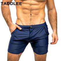 TADDLEE pure color anti-embarrassment swimming pants male speed dry foam spa large code professional flat angle 50% mens bathing suit