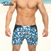 TADDLEE Tide mens swimming trunks boxing swimming shorts mens beach five-point hot spring mens loose quick-drying