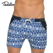 TADDLEE swimming trunks mens flat corner five mens swimwear mens swimsuit mens quick drying large size plus fat plus seaside hot spring