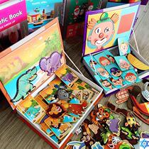 Kindergarten magnet booK magnetic puzzle childrens game