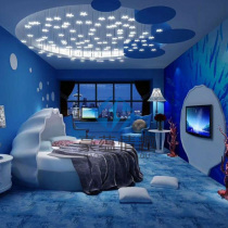 New ocean theme shell fun bed water bed vibration bed custom double fun water bed fashion shaped bed