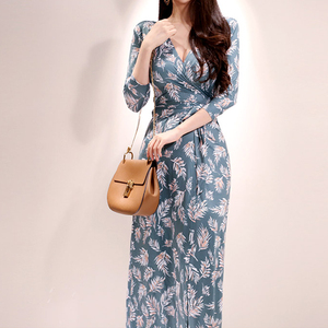 Summer Korean fashion delicate elegant lady dress