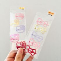 Spot Japan Japan CHILDREN FEMALE BABY HELLO KITTY BOW shape HAIRPIN HAIR ORNAMENT