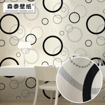 Modern minimalist 3D geometric round black and white wallpaper bedroom living room dining room dining room TV background wall wallpaper