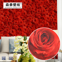3D Stereural Mural Wall Paper PVC Waterproof KTV Bag Compartment Bedroom Living Room TV Background Wall Book House Rose Wallpaper