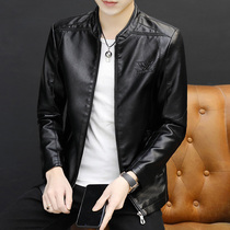 2020 spring and autumn loose mens aviator leather casual jacket ins trend Port wind handsome youth leather jacket