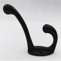 Matt Black Dress Hook American Hung Clothes Hook Living-room Eurostyle Hook Solid Single Hook Black Wardrobe Door Hook