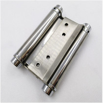 Stainless steel automatic door closing double spring hinge Cowboy fence door hinge chain 3 inch bidirectional inside and outside open spring hinge