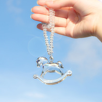 Car pendant Car rearview mirror pendant Crystal trojan hanging car creative cute decoration on the car