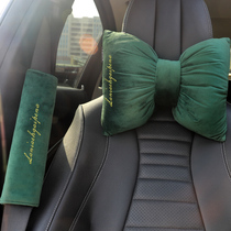 Car headrest neck pillow cartoon cute bow car pillow head car back pillow creative driving headrest Net Red