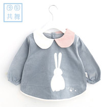 Fall winter baby corduroy overcoat princess waterproof reverse dress cotton eating bib girl kindergarten apron