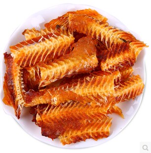 鱼排 碳烤香酥鱼排深海鱼骨高钙鱼刺250g 山东特产海味即食海鲜零食品