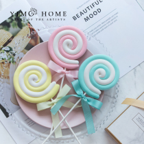 New simulation wave plate Lollipop marshmallow childrens photography props Wedding dessert table layout fake candy decoration