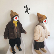 Cute Teddy woolen cotton-padded jacket 2020 new childrens thick cotton clothes boys and girls foreign-inspired loose fat tide coat