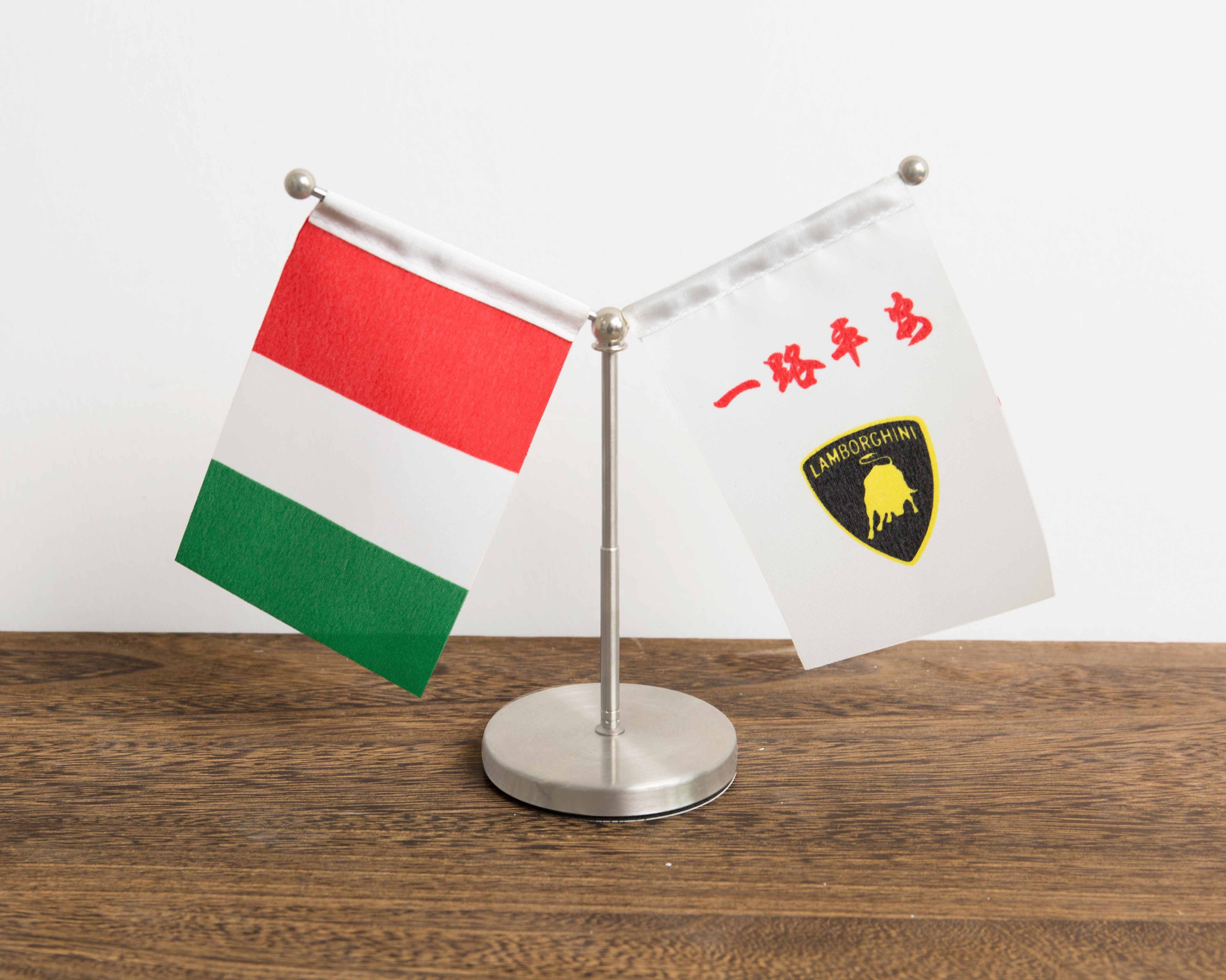 不锈钢y型办公室桌旗座会议室桌旗架桌面旗外国旗党旗台旗签约旗