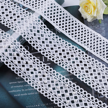 Curtain lace upright sideband beads embroidered Lolita neckline cuffs splicing water soluble white lace lace M-22