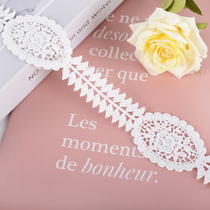 Curtain Lace Lace Lace Mesh Yarn Embroidered Dress Hem Bedside Accessories White Vertical Splicing Lace handmade M-9