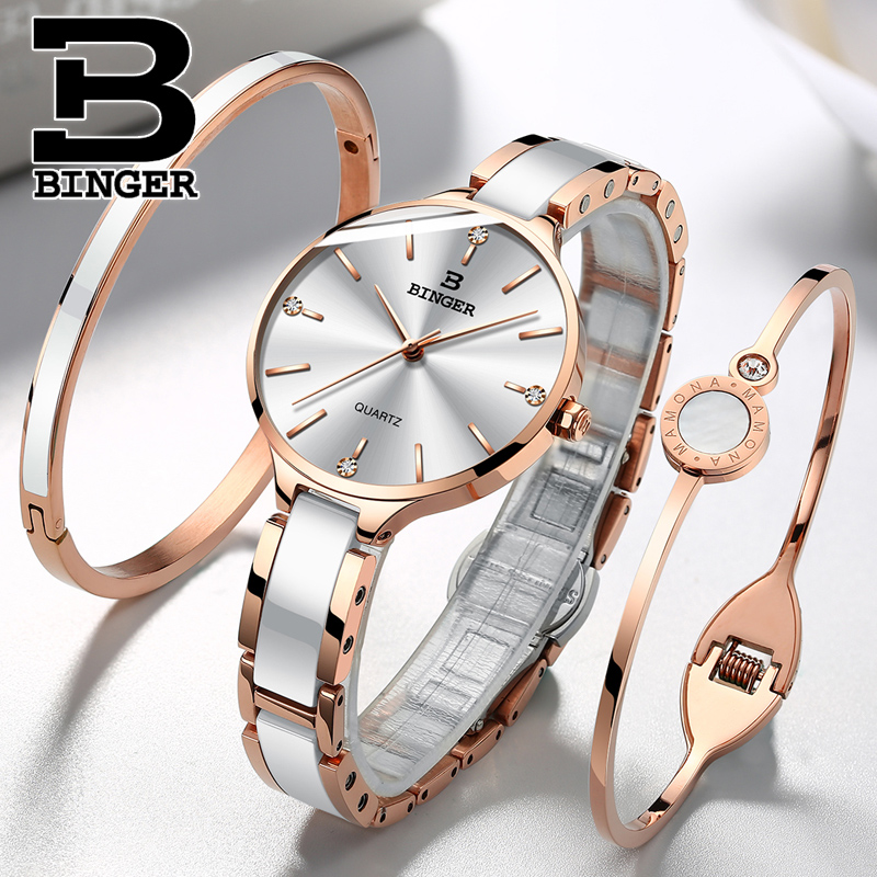 Seconds kill 】 the new ms accusative watch watch fashion tide joker stainless steel ceramic white quartz female elegance