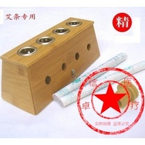 Thickened bamboo long four holes Moxibustion Box 4 Holes Moxibustion Box 4 Eyes Bamboo Moxibustion Box 4 Eyed Ai Strips Box Warm Moxibustion Box