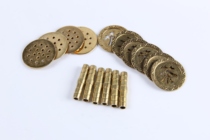 Tea sheet copper copper tube tea tray tea set drain pipe spare parts root carving tea table outlet pipe accessories set