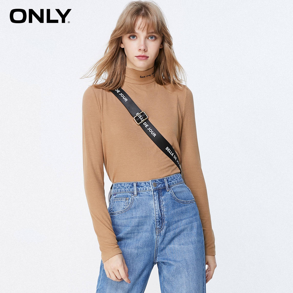only summer new half-high collar bottoming with long-sleeved thin basic t-shirt female 119302518
