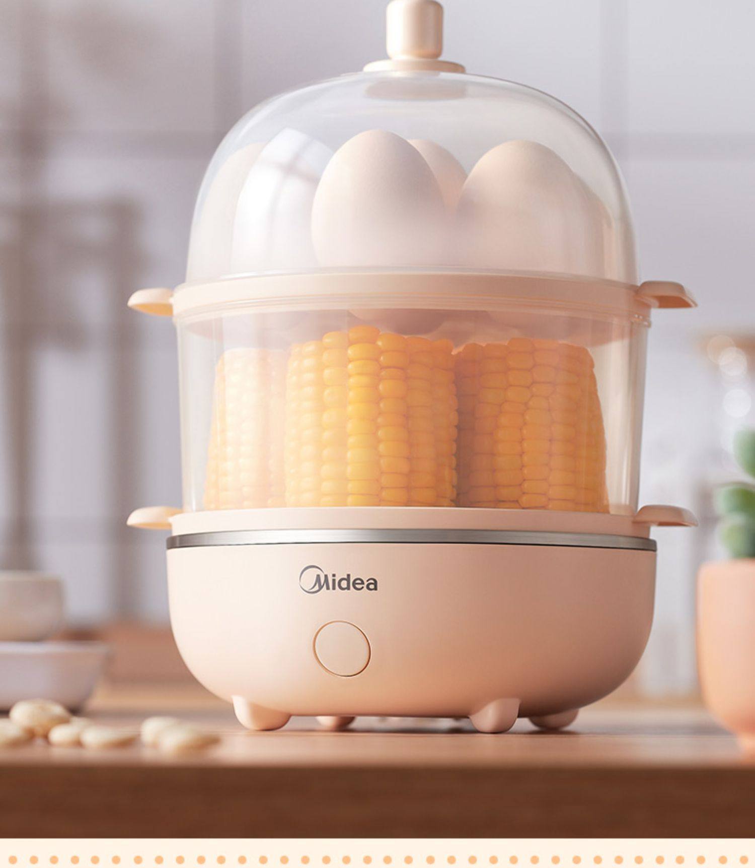 美的蒸蛋器家用煮蛋器自动断电鸡蛋机早餐神器多功能迷你小型宿舍_采