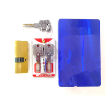 5A ultra-C-level bilateral column double-sided vane full copper universal security door lock core anti-tin paper riot plantain fan key